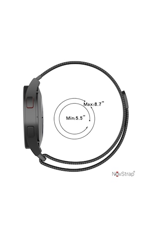 Novstrap Huawei Watch Gt4 41mm İle Uyumlu Kordon 18mm Pimli Mıknatıslı Metal Hasır Kordon Kayış
