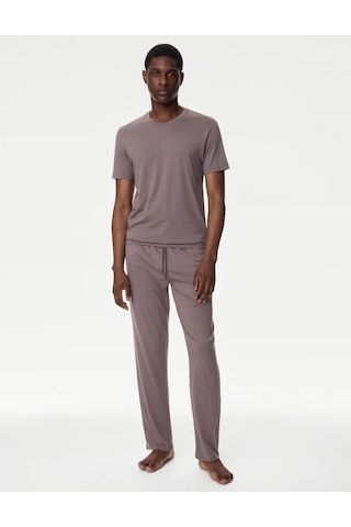 Marks & Spencer Regular Fit Kısa Kollu Premium Atlet T14001607a Mor