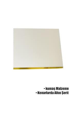 Krem Gold Şeritli Lambader Şapkası Krem