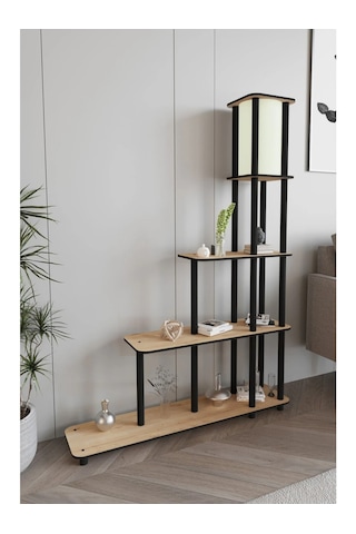 Ravilo Escaleras Dekoratif Raflı Lambader Meşe