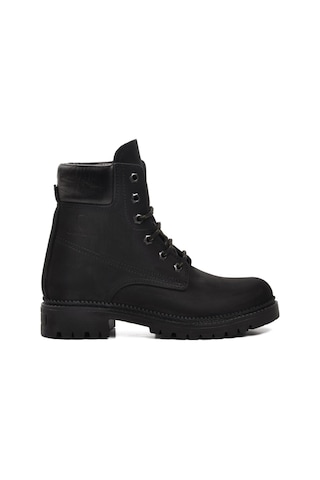 Ayakmod 90001-9 Siyah Nubuk İçi Polarlı Hakiki Deri Unisex Bot 001