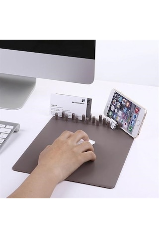 Cep Telefonu Tutucu Standlı Mouse Pad Gri