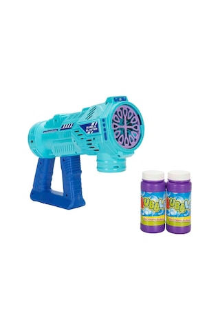 Işıklı Köpük Tabancası 30 Cm - 2 Adet Solüsyonlu Pilli Baloncuk Makinesi+ 500ml Solüsyon Hediyeli