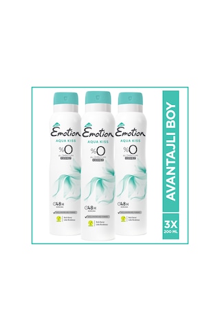 Emotion Aqua Kiss Kadın Sprey Deodorant 3 x 200 ML