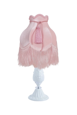 Pudra Kadife Kaplı Yatak Odası Salon İçin Vintage Abajur AB0341 Diğer