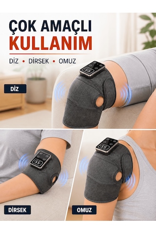 Tek Taşınabilir Isıtmalı Diz Masaj Cihazı 5000 Mah Şarjlı Titreşimli Dijital Kontrollü Najmaddin