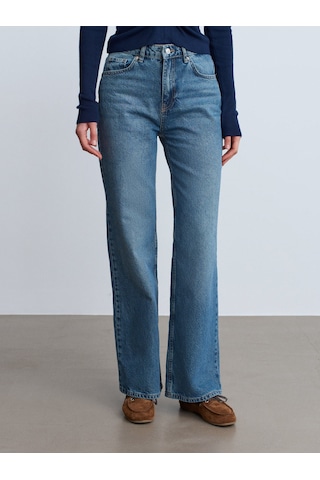 Dilvin 72117 %100 Pamuk Wide Leg Jean-yeşil Yeşil