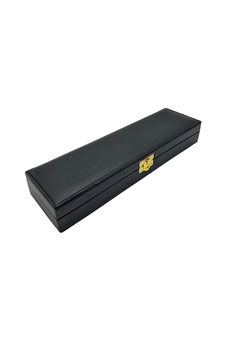 Tesbih Kutusu Dikişi Deri Siyah 6 No D