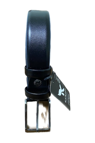 Karalı Erkek Siyah Klasik Desensiz Takım Elbise Kemeri + Kartlık 2083-1-125 Cm 001