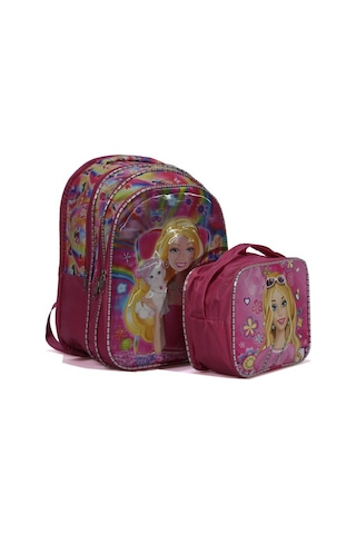 Karakterli Kız Çocuk Pembe Okul Çantası Pembe