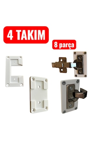 Menteşe Tamir Onarım Seti Dolap Kapağı Tamir Onarım Kiti 4 Taıkım