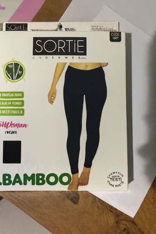 Sortie Bamboo Uzun Tayt Siyah