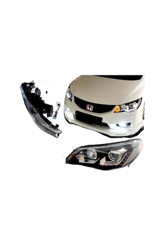 Autogp Honda Civic Fd6 Ön Far Lambası U Ledli Mercekli Bi-xenon 2006 / 2012