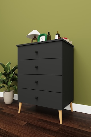 Lüks 4 Çekmeceli Şifonyer Komodin %100 Mdf Çok Amaçlı Düzenleyici Şf01