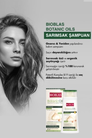 Bioblas Botanic Oils Sarımsaklı Şampuan 360 ml Saç Dökülmesine Karşı, Güçlendirici