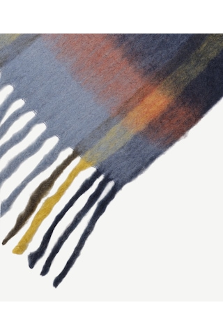 Yargıcı Çok Renkli Ve Yün İçerikli Şal Çok Renkli