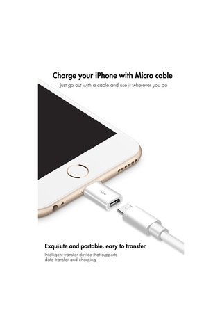 Otg Micro Usb To Iphone Lightining Çevirici Dönüştürücü Adaptör