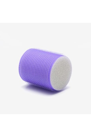 Croc 1203 Mor Cırtlı Sünger Bigudi 6lı Çap 5cm +10lu Plastik Saç Pensi Açık Mavi