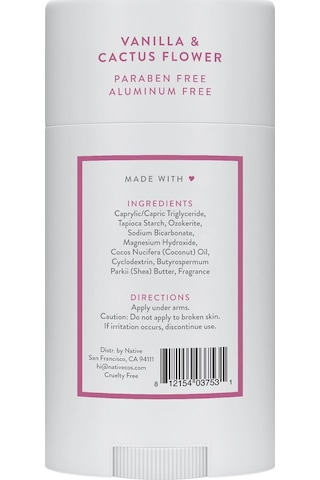 Native Vanilla & Cactus Flower Alüminyumsuz Stick Deodorant 75gr