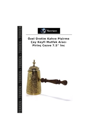 Özel Üretim Kahve Pişirme Çay Keyfi Mutfak Aracı Pirinç Cezve 7.5'' İnc
