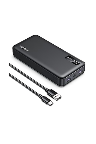 Ugreen 25683 20.000 mAh PD 3.0 Hızlı Şarj Powerbank Siyah