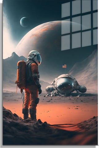 Space/uzay Yapay Zeka Özel Tasarım Cam Tablo Ofis, Mutfak Çocuk Odası, Salon 128