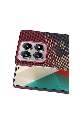 Xiaomi Mi 14t Pro Vega Magsafe Kapak - Kırmızı Düz Renkli
