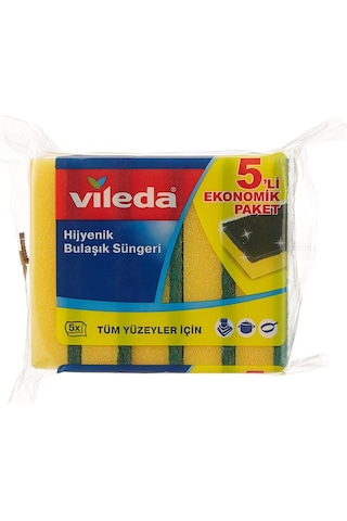 Vileda Düz Bulaşık Sünger 5'li 139635