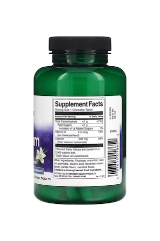 Kalsiyum 500 Mg, 100 Çiğnenebilir Tablet Usa Vers.