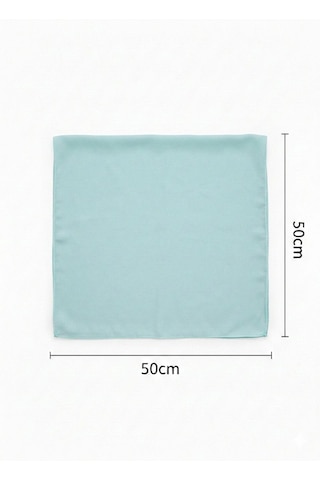 Jz Shop Düz Sade Şifon Kare Fular - Zarif Kadın Boyun Fuları Ve Bandana 50x50cm Su Yeşili