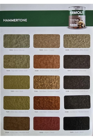 Permolit Hammerton Dekoratif Metal Boyası Çikolata 2.2 Lt.