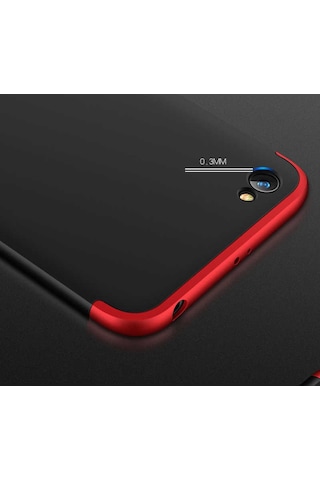 Xiaomi Redmi Y1 Lite Kılıf Zore Ays Kapak Siyah-Kırmızı
