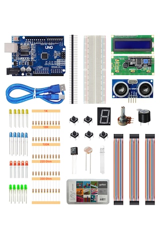 Arduino 26 Çeşit 148 Parça Başlangıç Seti Malzeme Kutulu