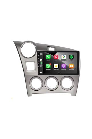 Toyota Matrix Araç Multimedya Android Ekran Carplay Double Teyp 4+64 9" 09-14 Silver Cadence