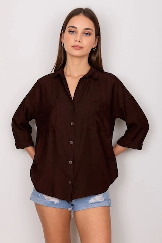 Cepli Salaş Gömlek Koyu Kahve T1010 Kahve