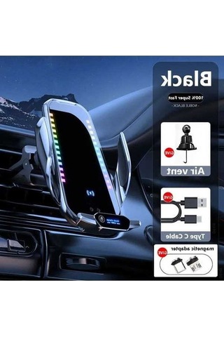 Tysm Joyjadehub Max 66 W Kablosuz Araç Telefonu Tutucu Kızılötesi 1pc Qi 50w Hızlı Arj Telefon Tutucu 1pc