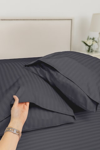Tek Kişilik %100 Pamuk Saten Nevresim Seti Premium Seri 8 Renk Seçeneği 160x220 Antrasit