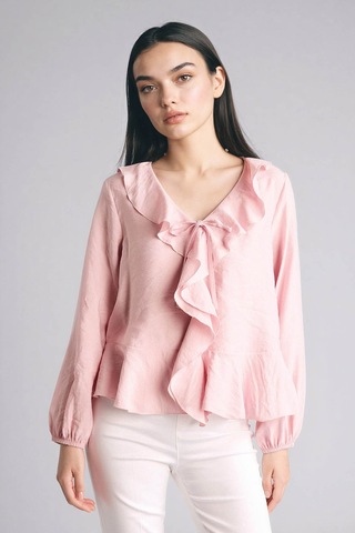 Defacto Volanlı Modal Bluz G1971ax26spbr86 Pembe-br86