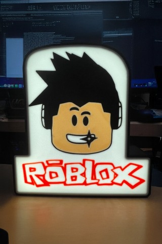 Roblox Temalı Şık Gece Lambası, Beyaz Renk, Çocuk Odası Dekorasyonu İçin İdeal Çok Renkli