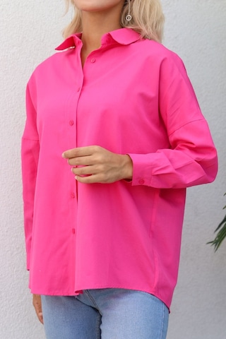 Nurneva Basic Model Gömlek Fuşya-fuşya Fuşya
