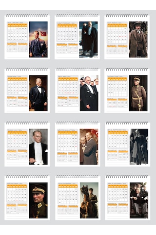 2026 Yeni Atatürk Masa Takvimi-16x15 Cm