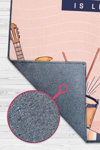 Homshtag Hayatım Müzik Art Müzik Halısı Müzik Sever Halısı Çok Renkli