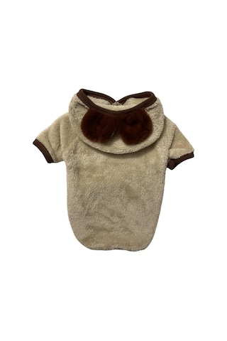 Gedyco Beige Premium Peluş Büyük Irk Köpek Sweatshirtü