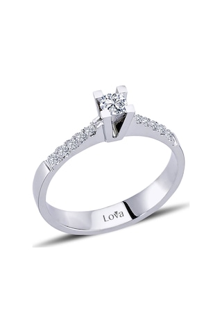 Lova Toplam 0,23 Karat Pırlanta Tektaş Yüzük - 1050090