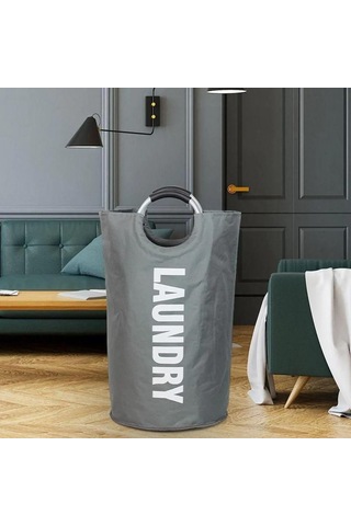 Youmex Gri Renkli 90 Litre Depolama Sepeti - Ev Organizasyonu İçin Çok Amaçlı, Dayanıklı Ve Kolay Taşınabilir Gri