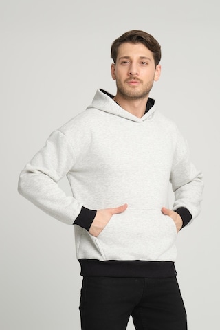 Alexandergardi Alexandergardı Kangru Cepli Kapişonlu Sweatshirt E23-00176 Gri