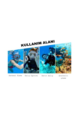 Profesyonel Yüzme Palet Gözlük Dalış Seti 38-47 Ayaklar İçin Kaliteli Yüzme Seti Siyah