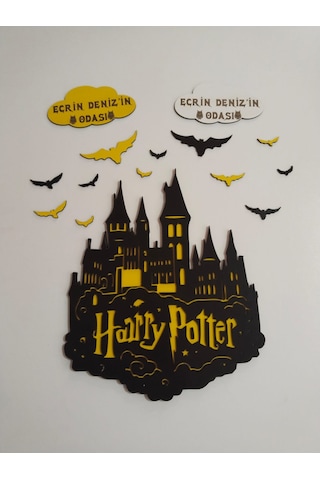 Harry Potter Çocuk Odası Kapı & Duvar Süsü Isim Yazılı Çok Şık Çok Renkli