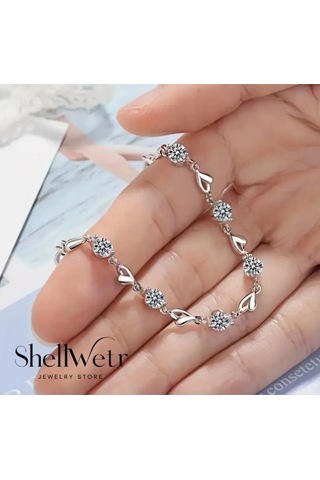 Aşkéra 925 Ayar Gümüş Kaplama Bileklik Sevgililer Günü , Annenize Verilecek En Güzel Hediye Gümüş