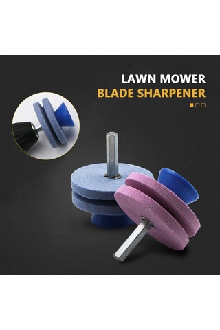 Skycity Mantar Tipi Çim Biçme Aleti Tasarrufu, Dayanıklı Korundum Taşlı Zımpara Ucu, Mavi Renk 7mm Sap